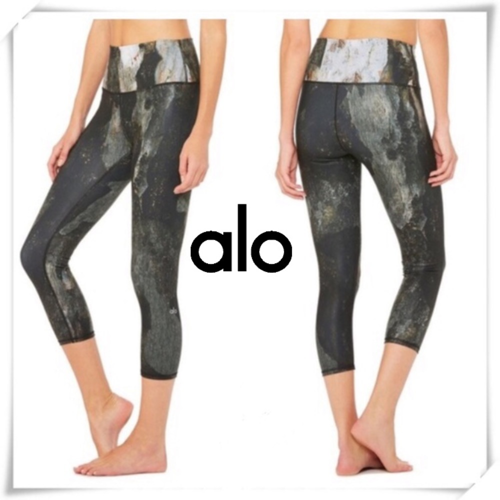 ALO Yoga high waist airbrush capri - canyon